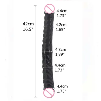 QKKQ Double Dildo 16.5 Inches Long Dildo Realistic Penis For Lesbian Flirting Masturbation Stimulate Vaginal Sex Toys For Women 2