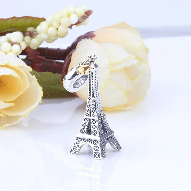 

Authentic 925 Sterling Silver Charm Creative New Eiffel Tower Classic Pendant Fit Pandora Women Bracelet & Necklace Diy Jewelry