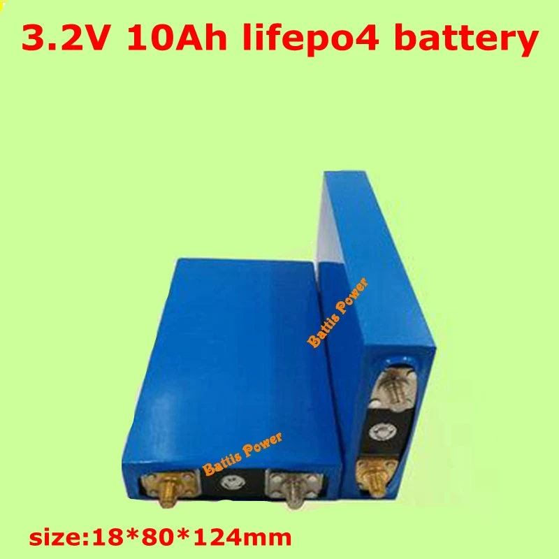 

12pcs 3.2v 10ah Lifepo4 Battery 30A Discharge Rechargeable Batteries for 36V 24v 12v Battery Pack Diy Power Tools E-bike Battery