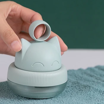 

Cute Mini Cat Lint Remover Hair Ball Trimmer Fuzz Pellet Cut Machine Portable Epilator Sweater Clothes Shaver Laundry Cleaning T