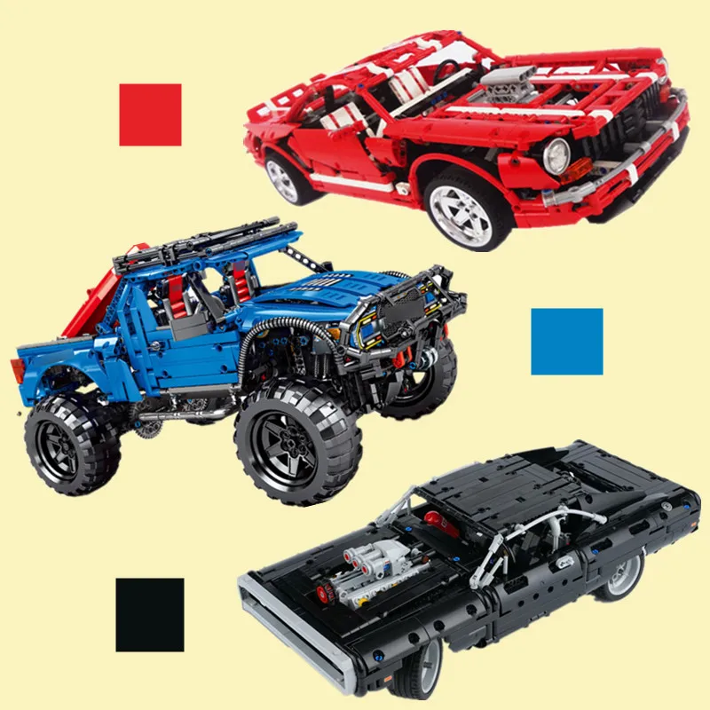 New Muscle Racing Car doged Technic грузовик пикап Raptor городская техника зарядное устройство