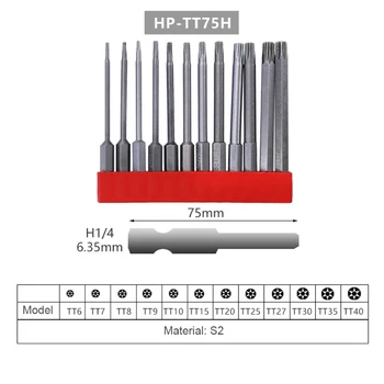 

12pcs 1/4\" Hex Torx Screwdriver Bits Set Security Magnetic Electric Screw Driver 11UA
