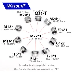 Universal Brass Faucet Adapter - Shower & Kitchen Connector, Male Thread Transfer Accessory - Other (G1 - 2 - M22)