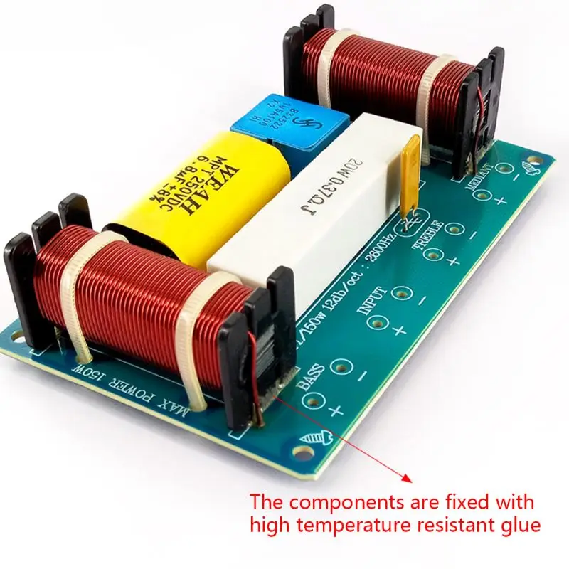 WEAH-338 3 Way 120W Speaker Audio Frequency Divider Loudspeaker Crossover Filter