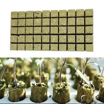 

50 Cubes Grodan Rockwool Sheet Block Propagation Cloning Seed Raising Hydroponic Grow Media Propagation Cloning