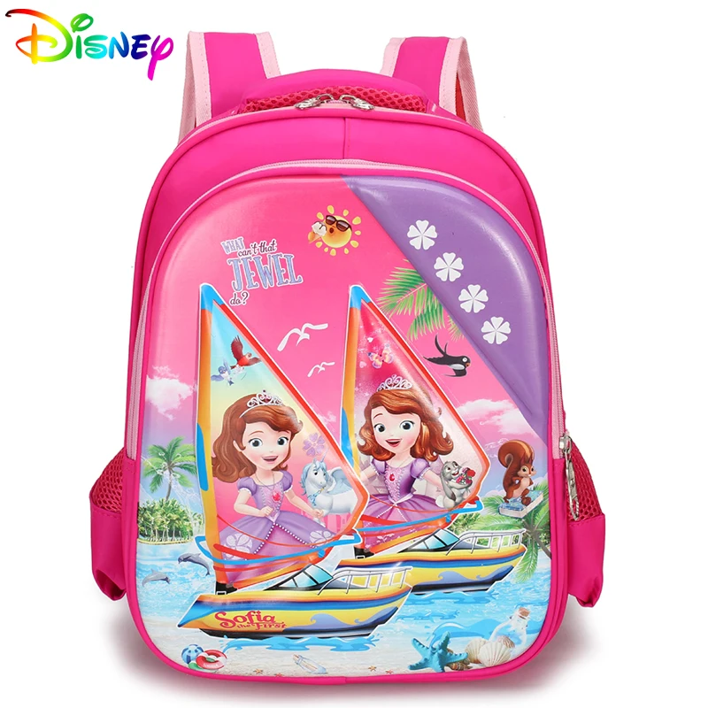 Disney Girls Sofia The First Printing Backpack Bags For Student Frozen Elsa Handbags Children Waterproof Shoulder Packages Gifts