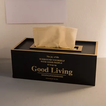 

Simple wooden Nordic tissue box creative ins tissue box napkin box paper box household living room