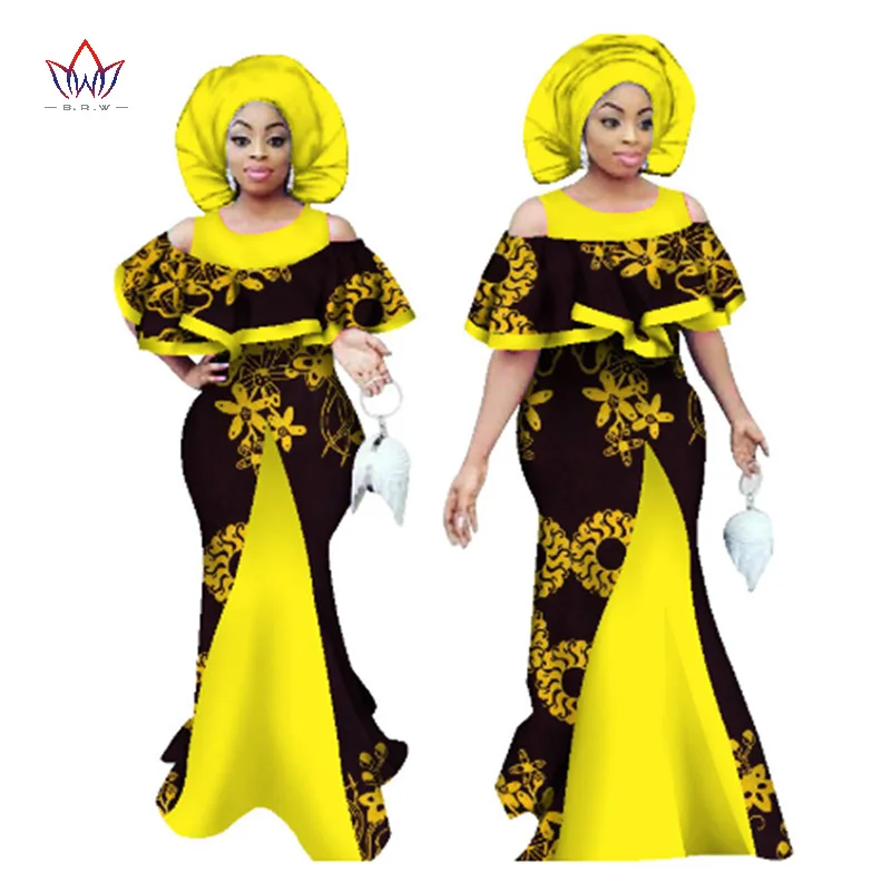 

Stock Size Low Price African Maxi Dress for Women Sleeveless Dashiki Print Mermaid Dresses WY1065
