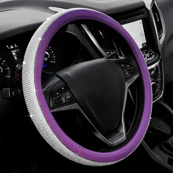 

1PC Steering wheel cover Universal Sparkled Diamond Cover Anti-Scratch