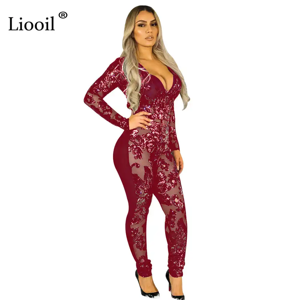 mesh one piece jumpsuit