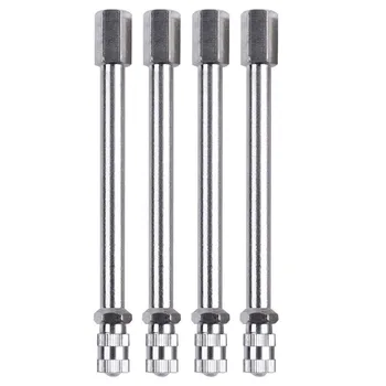 

4pcs 100mm Chrome Tyre Valve Extension Twin Wheel Adapter for Truck Bus Van