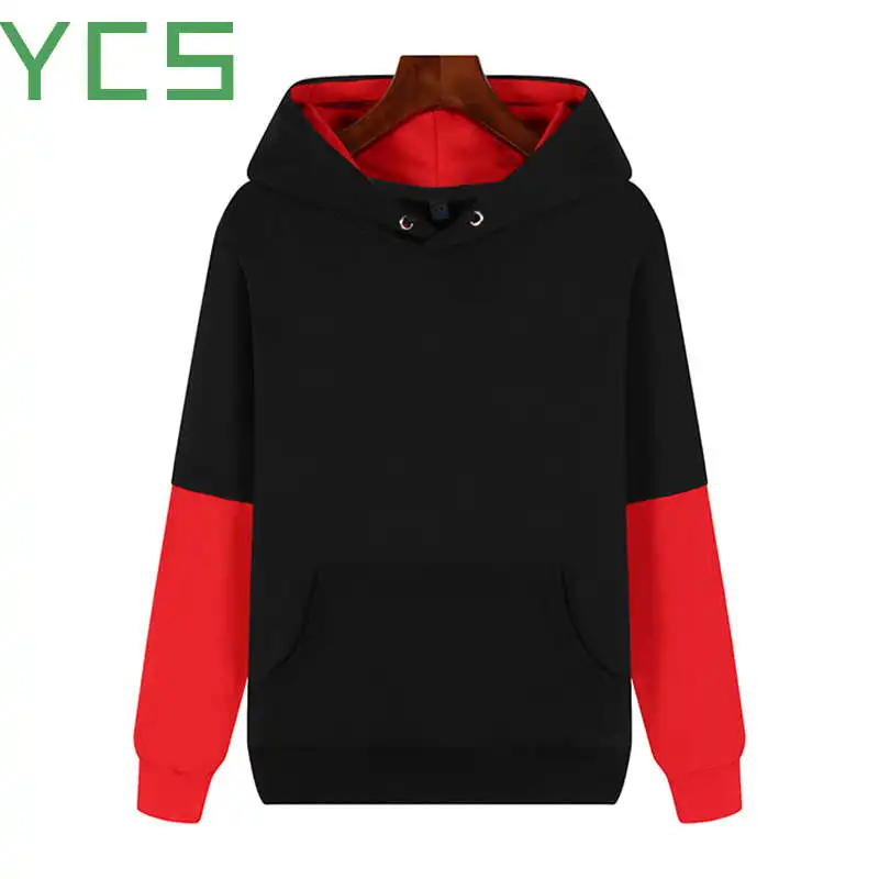 Black and Red Новые женские/унисекс толстовки красные и черные головные уборы толстовка с капюшоном в стиле хип-хоп Уличная одежда США Размер плюс 3XL - Цвет: Black and Red