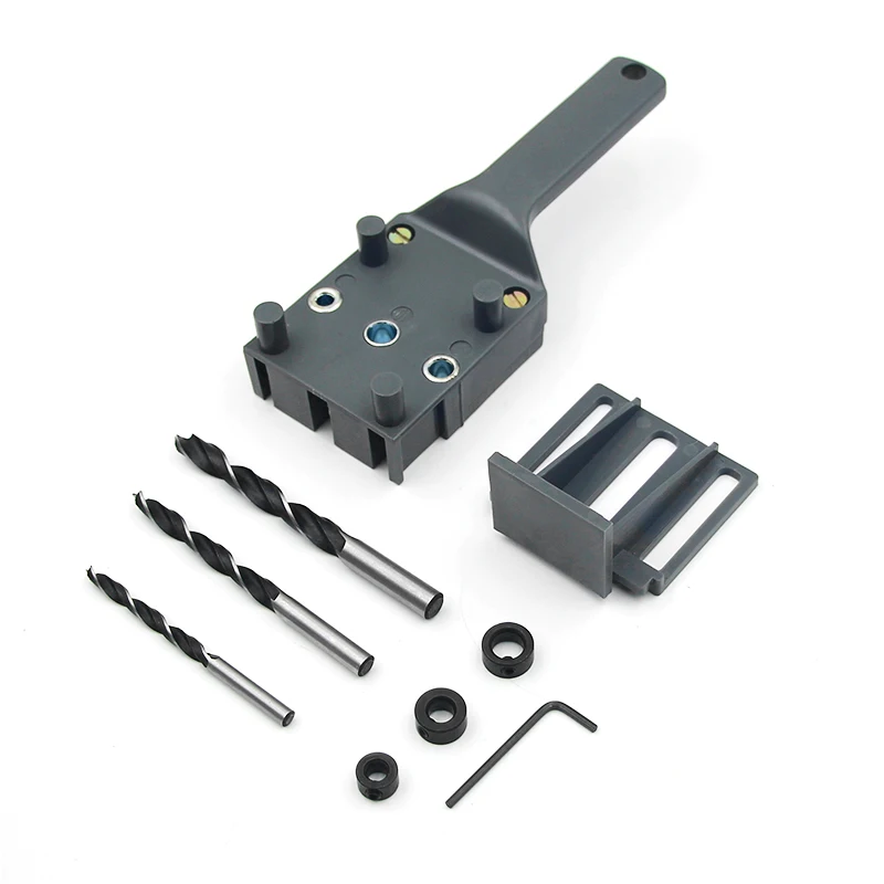 8pcs Self-centering  Doweling Jig  Dowel  Tools  6/8/10mm Pocket Hole Jig Joints Puncher Drill Guide For Carpentry Woodworking