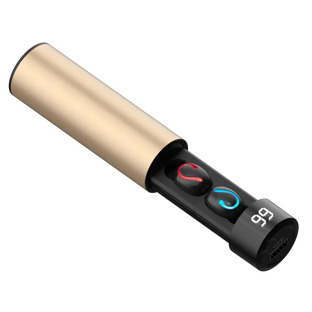 Bluetooth наушники цифровой индикатор напржения аккумулятора беспроводной в ухо Тип гарнитура банк питания наушники