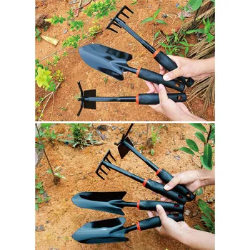 

Outdoor Portable Mini Garden Tool Mini Shovel 9 Teeth Steel Rake High Quality Creative Home Garden Transplanting Tool Supplies