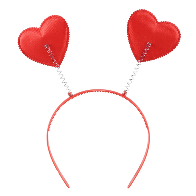 5 шт. красная повязка на голову в форме сердца с блестками на День святого Валентина, обруч для волос, заколка для волос, повязка для волос, аксессуары для волос, платье, Acces