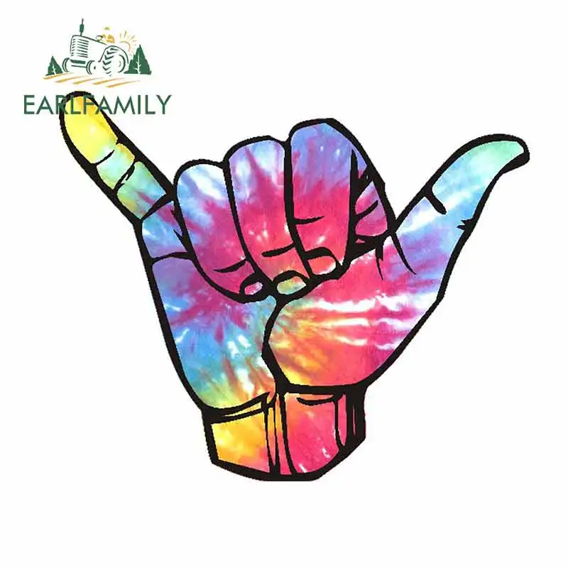 EARLFAMILY 13 см x 10 8 яркий зажим для Галка стука-краска Shaka окно тонкая наклейка авто
