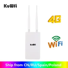 Kuwfi 4g wifi roteador impermeável ao ar livre 4g sim wifi roteador sem fio cpe desbloqueado fdd/tdd cat4 150mbps para câmera ip
