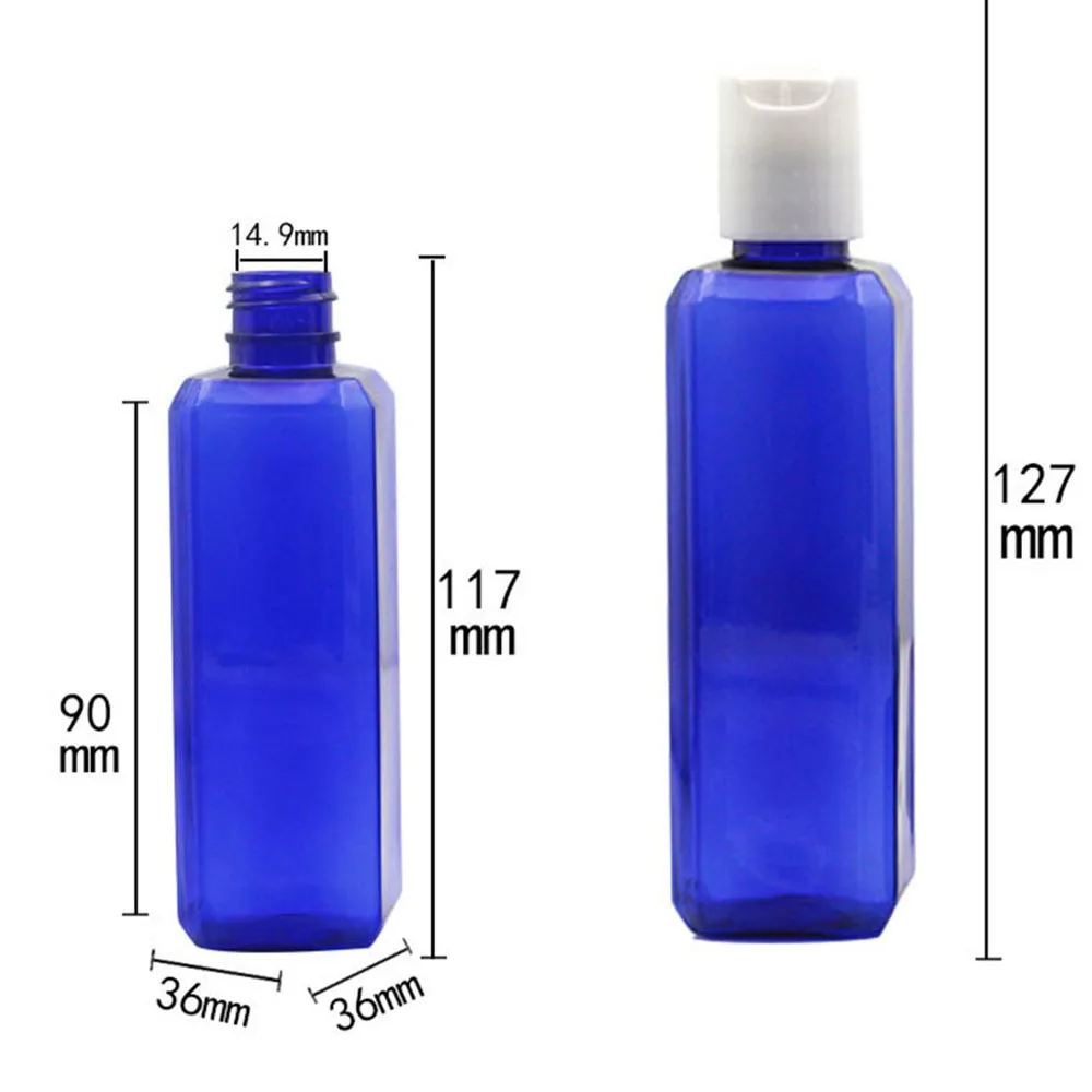 1pcs Cute 100ml Flip Top Cap Refillable Bottle Transparent Small Simple Empty Bottles Container Makeup Liquid 5
