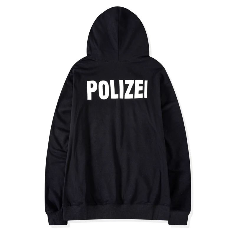 Толстовка Polizei 16ss зеленая с вышивкой и буквами уличная одежда мужские женские в