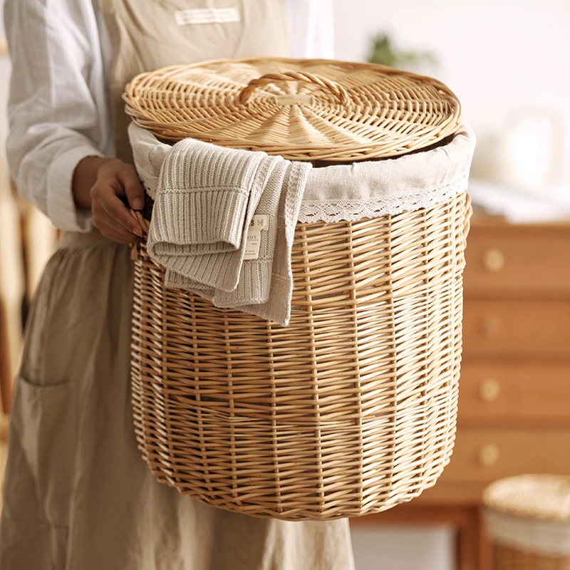 Wicker dirty clothes storage basket hamper clothes clothes frame storage storage box hot pot shop weaving clothes
