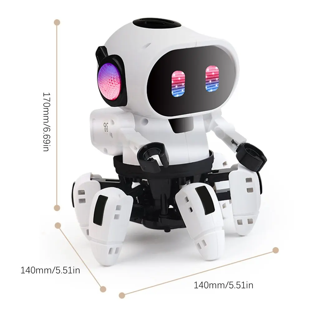 Электрическая игрушка-робот с шестью когтями, игрушка для танца, маленькая музыка, детские погремушки, игрушка с огоньками
