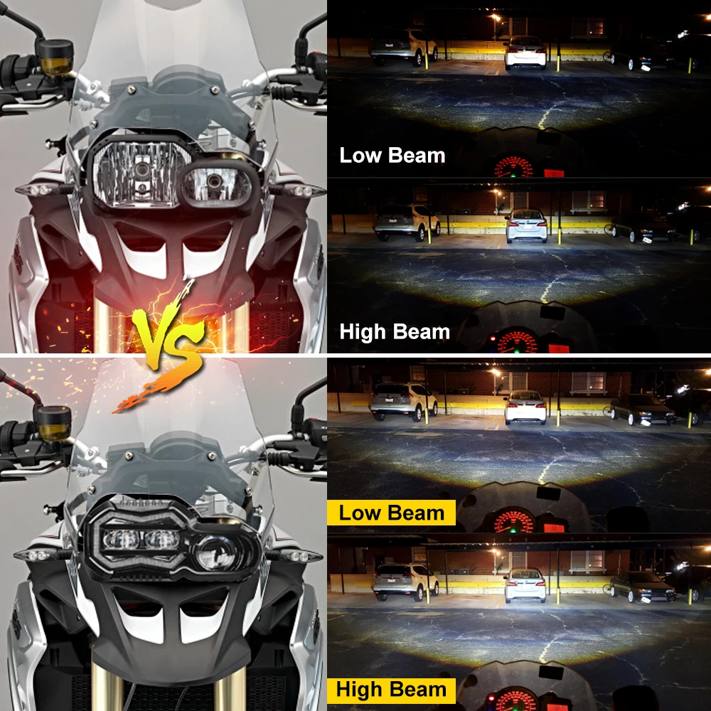 E24 E-Mark Approved 110W Motorcycle Led Headlamp For BMW F 650 700 800 GS F800GS Adventure LED Projector Headlight Assembly