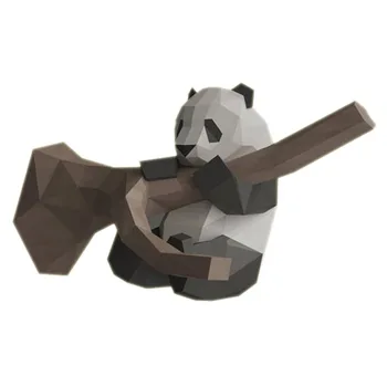 

Tree Panda 3D Papercraft DIY Handmade Papercraft Ornaments Ornaments Geometric Origami Three-dimensional Composition