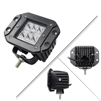 

Car Headlights 18W Led Double Row Work Light Headlights For SUV ORV Modified Components Bumper Lights