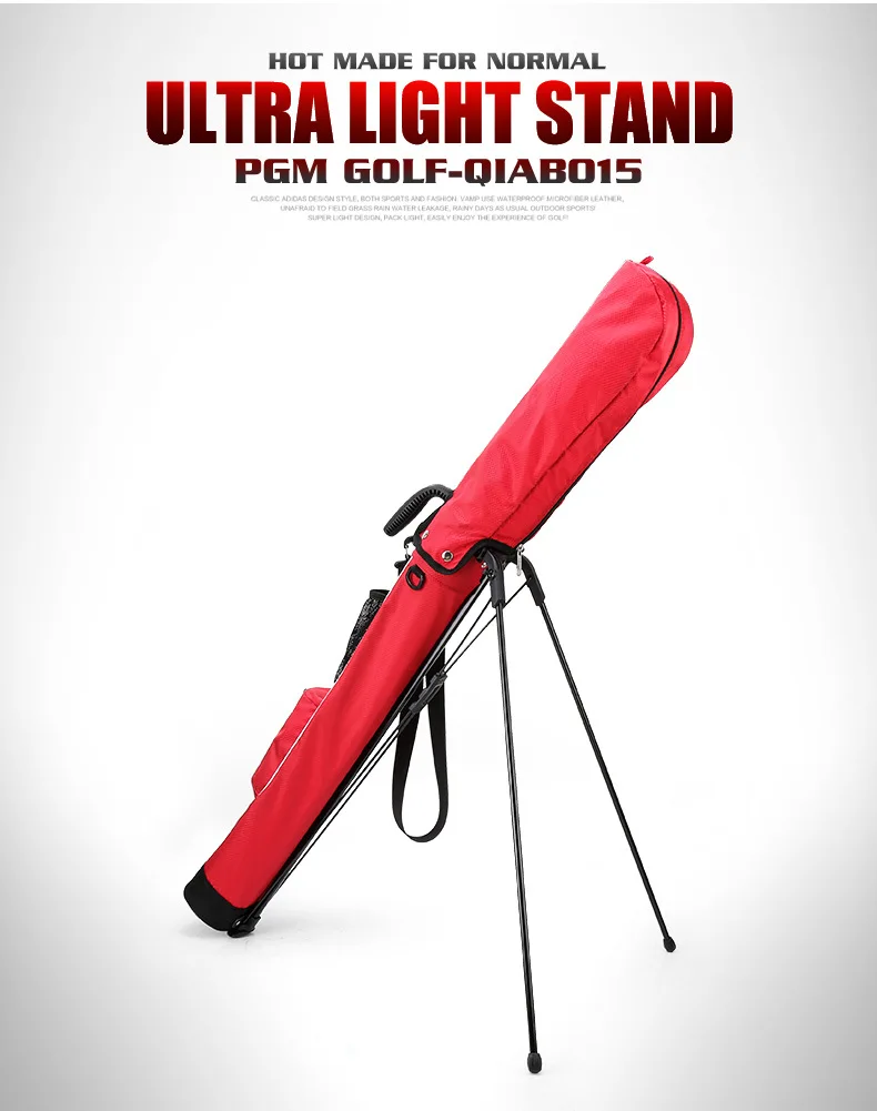 Pgm Стойка Сумка для гольфа подставка для гольфа пистолет сумка ультра-легкий большой емкости портативный комплект для гольфа может держать 9 клубов с карманом