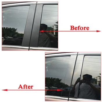 

2016-2020 Window Pillar Cover Wax safe Left Right 8pcs Black PC Durable
