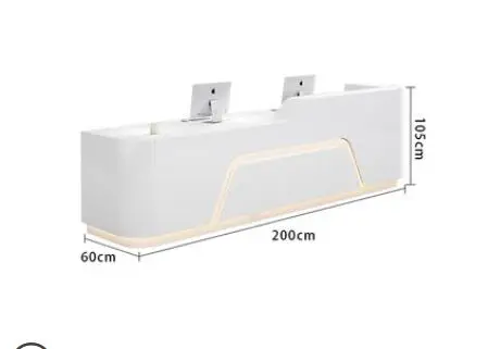 Company reception desk simple modern beauty salon creative counter table training institution paint bar cashier counter