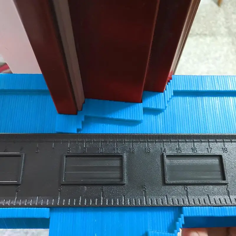 10inch ABS Profile Gauge Tiling Skirting Laminate Contour Template Woodworking Ruler with Sufficien