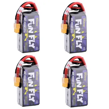 

4PCS Tattu Funfly 1300mAh 14.8V 100C 4S1P Lipo Battery with XT60 Plug for RC Drone FPV Racing