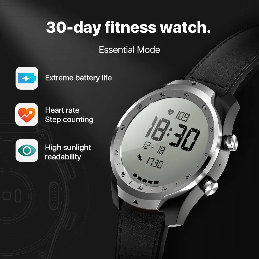 US $297.59 TicWatch Pro Smart Watch Mens Watch Wear OS By Google For IOS Android NFC Payment Built In GPS Waterproof Bluetooth Smartwatch