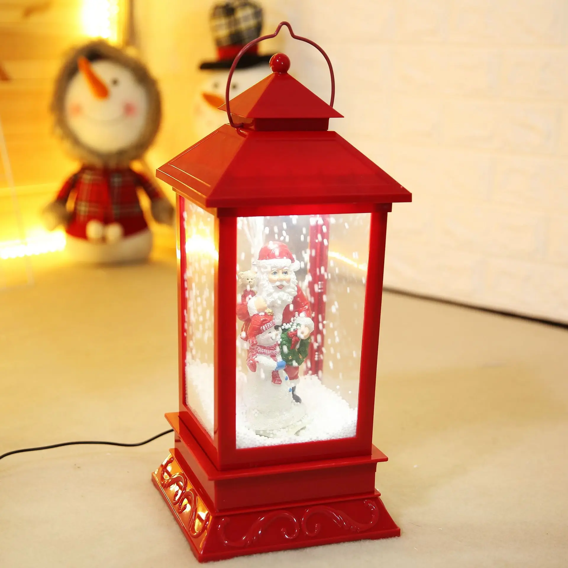 музыкальный фонарь со снегом. ночник новогодний фонарь. новогодний фонарь со снегом. фонарь нг wdl-2112. декоративный фонарь neon-night.