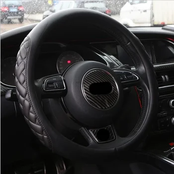 

Micro fiber leather Universal Car Steering-wheel Cover 38CM Trellis Auto Steering Car Wheel Cover Car-styling Accessories