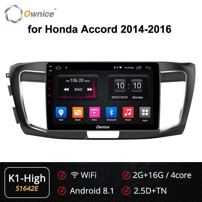 Ownice K1 K2 K3 K4 K5 K6 мультимедиа 10," Android 9,0 для honda ACCORD автомобильный проигрыватель с радио и GPS DVD 4G сим-карты DSP