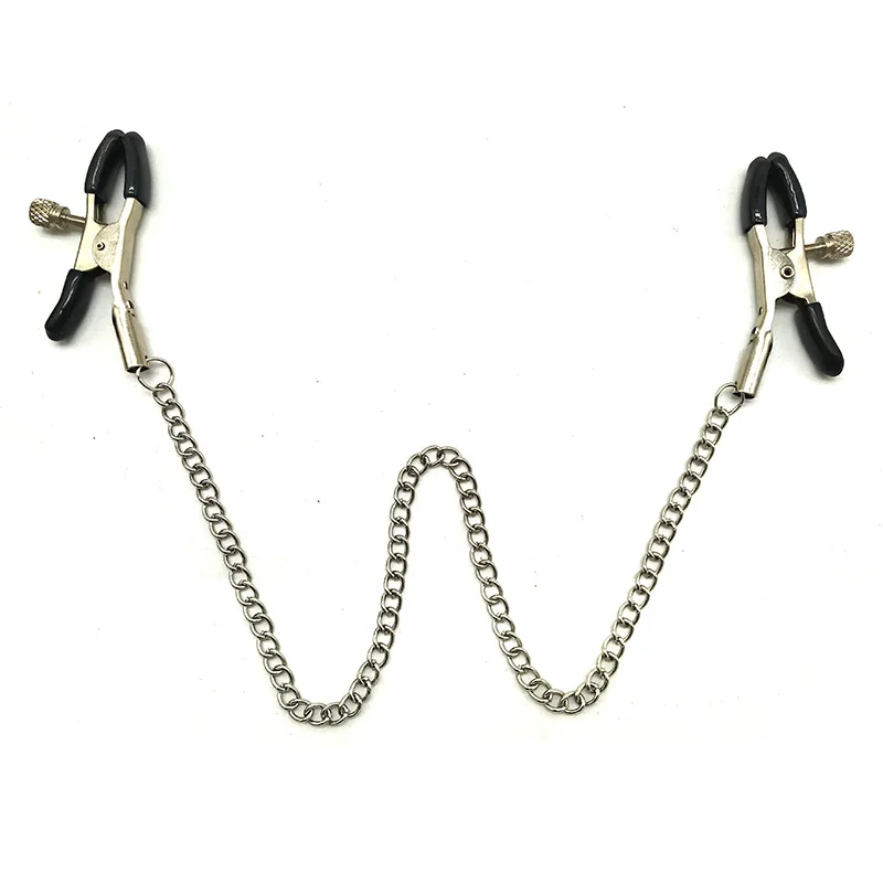 Sex Breast Nipple Clamp Clips, Clips Stimulate, Prata, Ouro, Corrente Roxa, Brinquedos Sexuais Adultos, Shaking Clips, Escravos