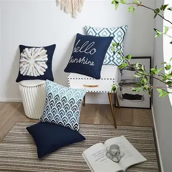 

2020 New Style Home Decoration Embroidered Pillowcase 45*45 Cm Pillowcase Cushion for Living Room Office Car Chair