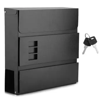 

Practical Lockable Mailbox Wall Mailbox Stainless Steel Letter Box Cast Newspaper Letter Mail Post Box Mail Case Garden Ornament