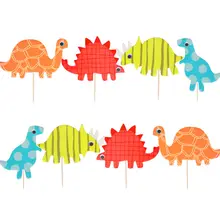 

Cartoon Dinosaur Jungle Animals Theme Cupcake Topper Cake Decor Birthday Party Kids Girls Unicorn Topper Party Decor Supplies