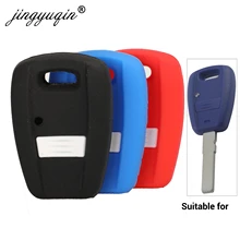 Jingyuqin Auto Styling Remote Key Case 1 Knop Voor Fiat Punto Doblo Bravo Transponder Silicone Auto Sleutel Cover Protetor Houder