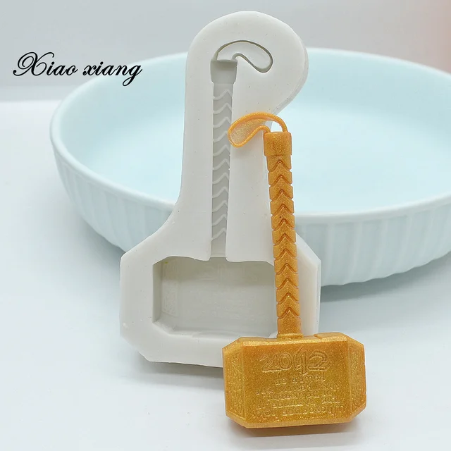 Luyou 3D Hammer Design Fondant Szilikon Torta Öntőformák Szappanos Csokoládé Penész Sütemények Konyhai Sütőeszközök Fm364