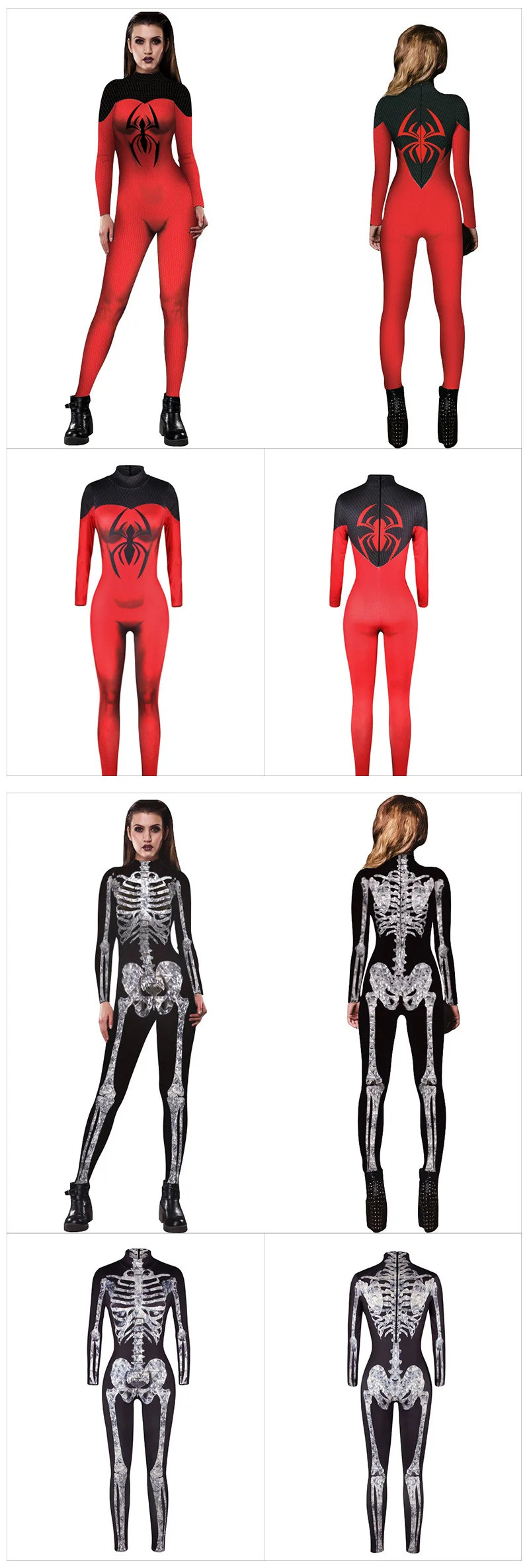 CLAINTEKS Women’s Halloween Costumes Terror Skeleton Cosplay Tights Jumpsuit Sexy 3d Print Skinny Long Sleeve Overall Romper Clothing -Zentai shop online H287833d57776430aa6ef5fb9d36c5ef0V.jpg