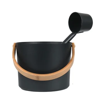 

Home Tool For Shower Long Handle Spoon Hotel Gift Aluminum Sauna Bucket Bath Accessories Family Bathroom Weight Loss Supplies