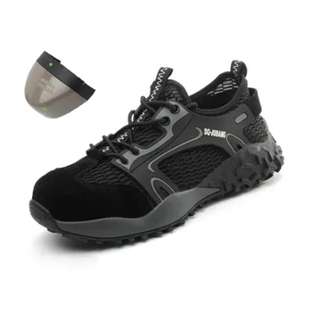 

Indestructible Shoes Men Work Safety Shoes with Steel Toe Cap Work Industry Boots Puncture-Proof Lightweight Breathable Sneakers