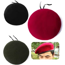 Берет Шляпа художника французская кепка регулируемая для женщин мужчин сплошной цвет Классический Сладкий