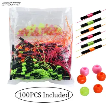 

100pcs Fishing Float Bobber Stops With Beads