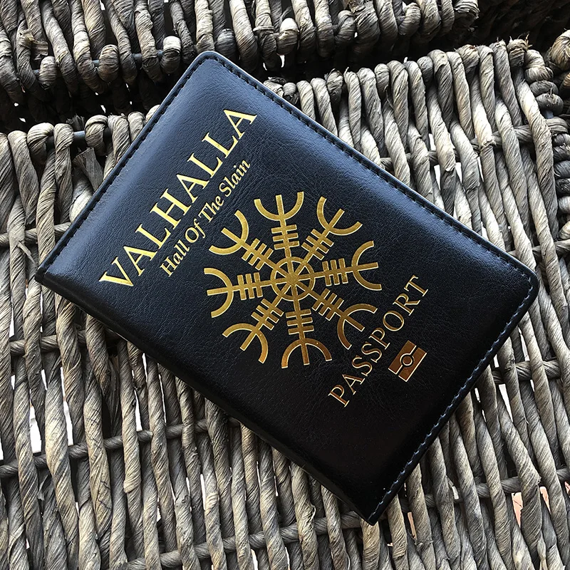 Чехол для паспорта Vikings Valhalla шлем ужаса Aegishjalmur держатель подарок Него Обложка
